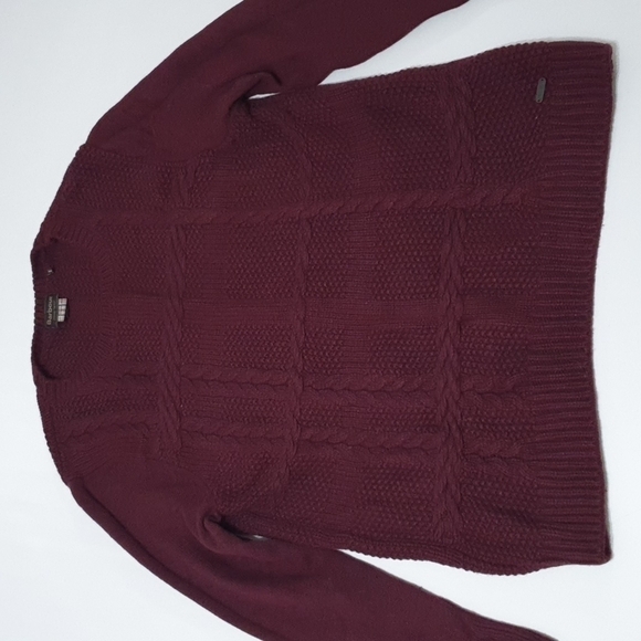 Barbour Winter Tartan Blended Wool Cable Knit Sweater - Picture 2 of 7